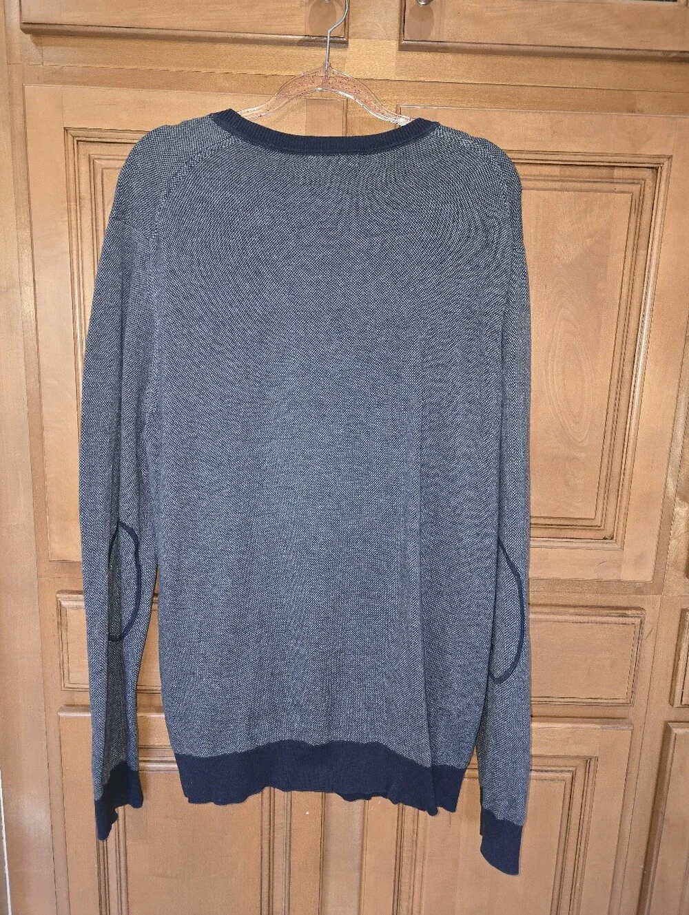 Banana Republic Men's Heathered Navy Crewneck Sweater